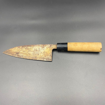 ##VINTAGE## Japanese Deba knife150mm ( carbon steel)  With box